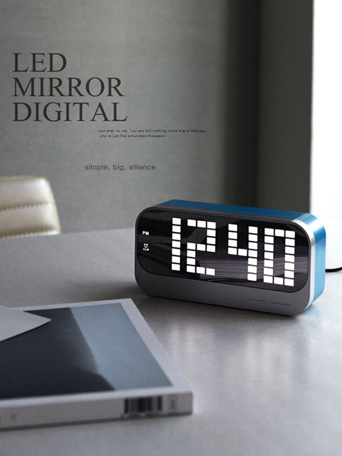 LED 거울 디지털시계(2color)인기제품~!!!